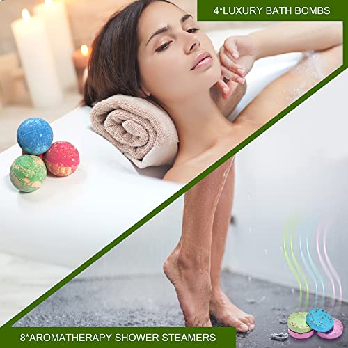 Birthday Gifts for Women, Gift Basket for Women, Handmade Organic Bath Bombs, Royal Birthday Gifts Box, 9 Luxurious Gifts Set with Cards , Surprise Gift Idea for Girl, Sister, Mom and Wife