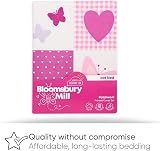 Bloomsbury Mill Cot Bed Duvet Cover Set Pink Hearts Butterflies 120x150cm view 5