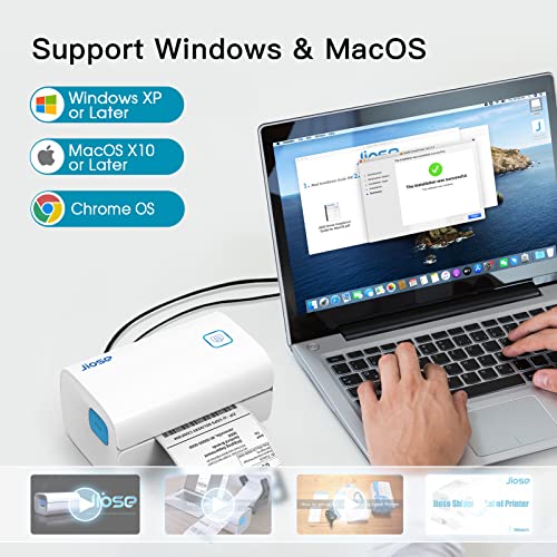 Jiose Bluetooth Thermal Label Printer Desktop Shipping Label Printer
