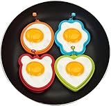 Nonstick Silicone Fried Egg Mold Heart Egg Ring Set For Cooking Pancake Shaper Pancake Ring Mold (little brush as gift) From RENOOK