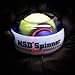 NSD Power Rainbow Lit Spinner Gyroscopic Wrist and Forearm Exerciser Featuring Multi-Light LED, Purple