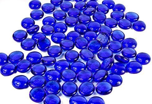 Dashington™ 5 Pounds-flat Cobalt Glass Marbles for Vase Filler, Table Scatter, Aquarium Decor by Dashington
