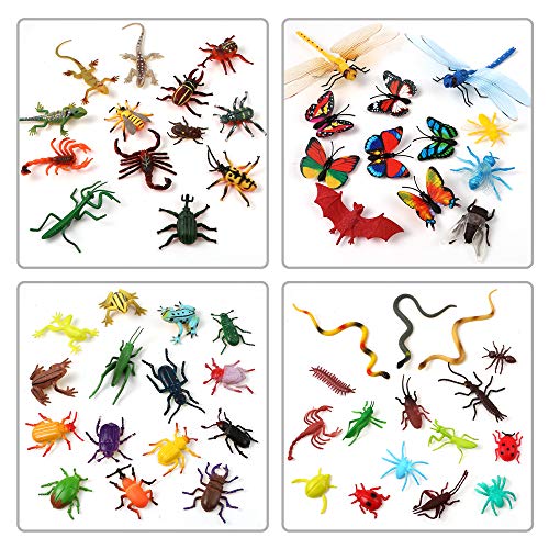 JOKFEICE Insect Bug Figurines, Realistic Dragonfly Science...