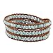 KELITCH Crystal Jade Beads Bracelets 3 Wrap Bracelets Bangle Crystal Bracelets
