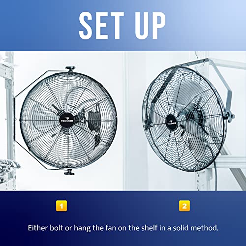 Tornado 18 Inch High Velocity Industrial Wall Fan with TEAO Enclosure