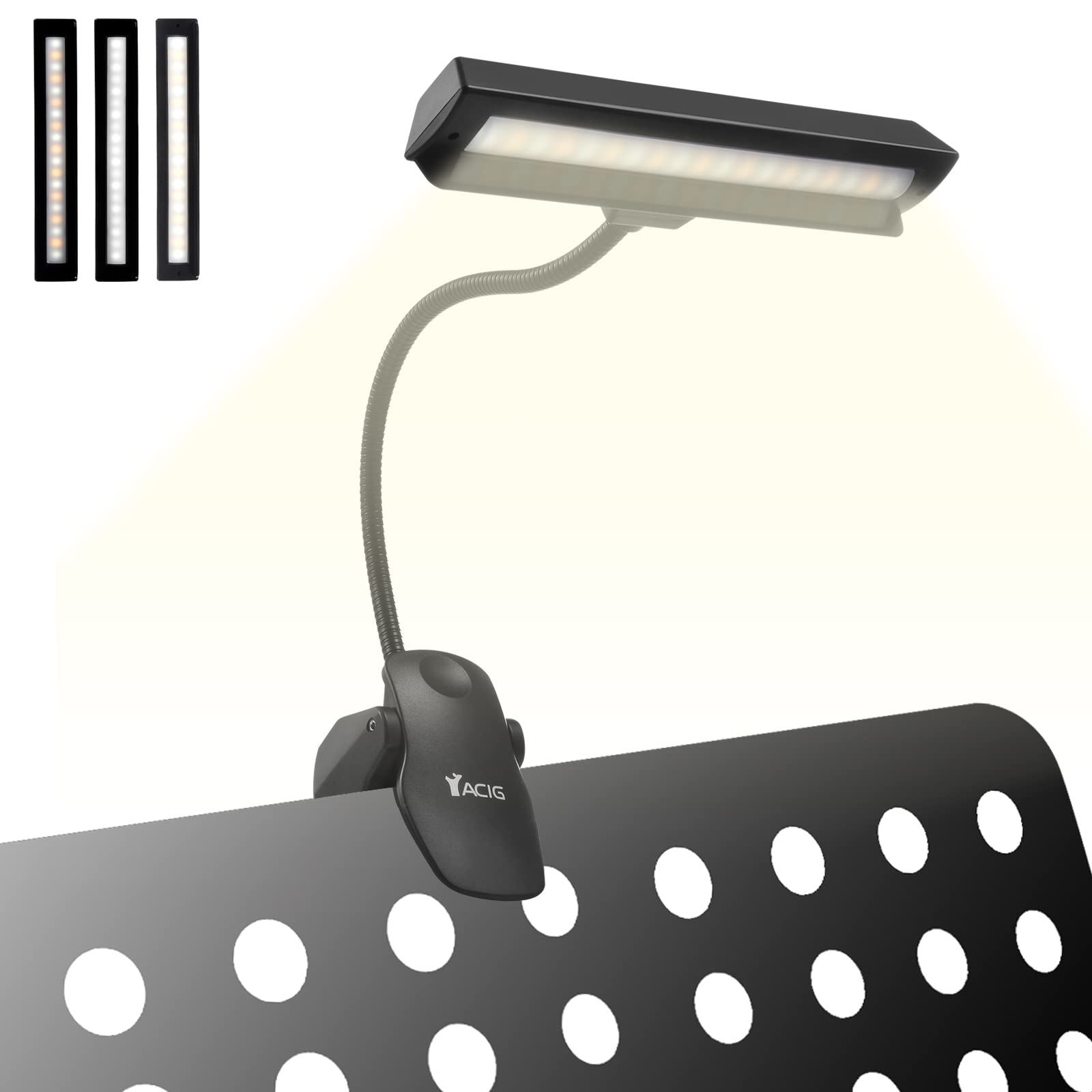 Clip on Reading Light,Reading Lights for Books in Bed,19led Reading Lamp 3 Levels of Brightness Adjustable Book Lights for Reading at Night USB Rechargeable Music Stand Light for Piano,Travel,Beds
