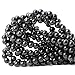 CHEAVIAN 45PCS 8mm Natural Black Obsidian Gemstone Round Loose Beads Crystal Energy Stone Healing Power for DIY Jewelry Making 1 Strand 15