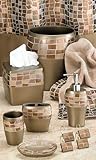 Popular Bath Mosaic Stone Bronze Waste Basket
