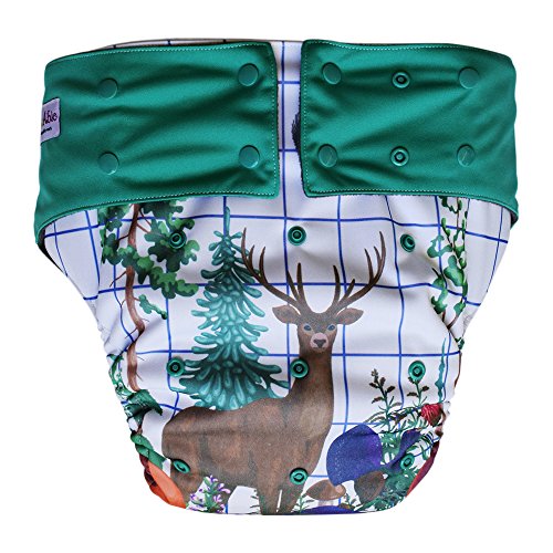 Reusable Adult Diapers for Women and Men â€“ Teen Adult Special Needs Incontinence Cloth Diaper (Elk)