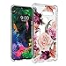 Osophter for LG G8 ThinQ Flower Case,LG G8 ThinQ Case Floral for Girls Women Shock-Absorption Flexible TPU Rubber Soft Silicone for LG G8 ThinQ(Purple Flower)