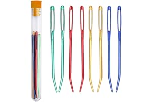 QEUXV 8pcs Yarn Needles, Darning Tapestry Needles, Large Eye Weaving Needle, Aluminum Yarn Needle for Crocheting,Boxed or Bottled (Bottled)