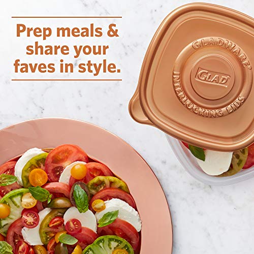 GladWare Home Tall Entree Food Storage Containers, Large Square Holds
