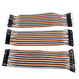Pixnor 3pcs 20cm 40 Pin Male to Male,Male to Female,Female to Female Breadboard Jumper Wires Ribbon Cable
