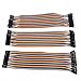 Pixnor 3pcs 20cm 40 Pin Male to Male,Male to Female,Female to Female Breadboard Jumper Wires Ribbon Cable