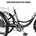 HIRAM 3-Wheeled Adult Tricycle with Foldable Basket, 24″ Wheels Trike for Men and Women, Single Speed Cruise Bike, Exercise Bike for Recreation and Shopping, Water-Proof Bag and Bicycle Bellthumb 4