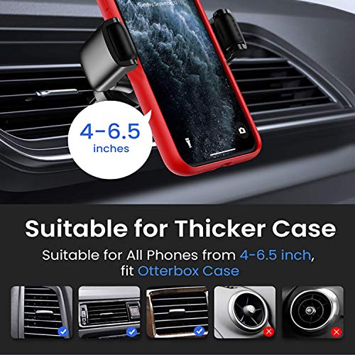 dRobust Air Vent Phone Holder -Unique&Innovative Roller System- Cell Phone Holder for Car Vent - Car Phone Mount - Phone Cradle Compatible with iPhone Xs XS Max XR X 8 8+ 7 7+ 6+ 6 Samsung (Air Vent)