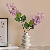 Steviieden Ceramic Vase, Modern Home Decor,Off White Round Vases,Modern Dried Flower Vases, Boho Home Decor for Centerpieces Wedding Dinner Table Party Living Room Office Bedroom (Medium)