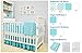 American Baby Company 100% Natural Cotton Percale Fitted Crib Sheet for Standard Crib and Toddler Mattresses, Aqua, Soft Breathable, for Boys and Girls