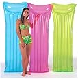 Inflatable Swimming Pool Air Mattress Raft (72" X 27") - Colors Will Vary (Ea)