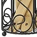 Scroll Design Cutlery Holder For Countertop, (Black), By Home Basics | Steel Flatware Caddy For Kitchen | Spoon Fork Holder With Raised Feet | Cutlery Caddy With Multi-Purpose Use
