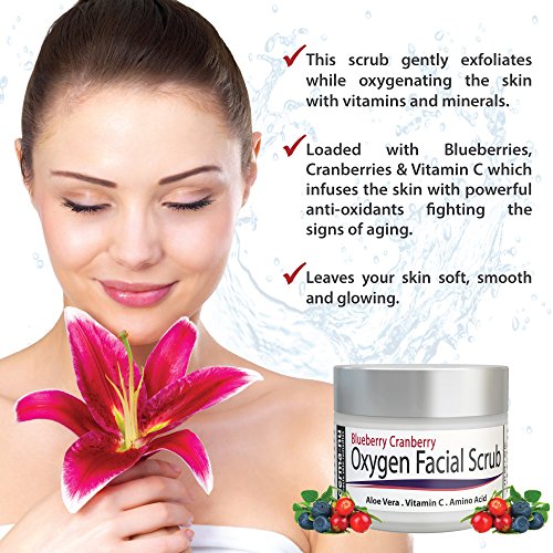 Exfoliante facial exfoliante natural y orgánico blueberry