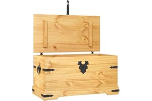 vidaXL Storage Chest Mexican Pine Corona Range 35.8"x19.5"x18.5"