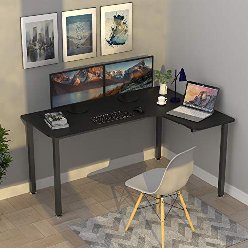 It's_Organized L Shaped Desk,61 inch Corner Gaming Desk,Computer L Desk,Modern PC Laptop Computer Table Workstation with… - Image 3