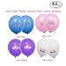 40 Pcs 12 Inch Unicorn Birthday Balloons for Unicorn Theme Party, Kids Birthday Party, Baby Shower, Festival Party Decorations (Assorted Color)