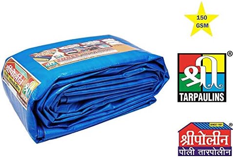 Tarpaulin 100% Pure Virgin UV Treated 150 GSM Blue Water Proof Plastic Sheet (36FT X 15FT)