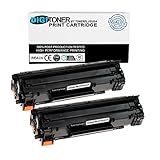 TonerPlusUSA New Compatible Canon 128 CRG128 Laser Toner Cartridge Replacement (Black, 2 Pack)