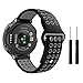 MoKo Garmin Forerunner 235 Watch Band, Soft Silicone Replacement Watch Band for Garmin Forerunner 235/235 Lite / 220/230 / 620/630 / 735XT, Approach S20 / S5 / S6 Smart Watch, Black + Gray