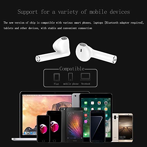 Wireless Earbuds Bluetooth 5.0 Headphones in-Ear Noise Cancelling Headphones HiFi Stereo IPX5 Waterproof Headphones Built-in Microphone with Quick Charge Box for iPhone Android