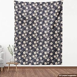 Ambesonne Sakura Fabric by The Yard, Continuous