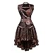 frawirshau Women's Steampunk Costume Corset Dress Halloween Costumes Steam Punk Gothic Corset Skirt Set