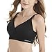 Women's Maternity Nursing Breastfeeding Bra with No Underwire Black Medium