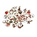 LANBEIDE 52PCS Christmas Charm Pendant for Necklace Bracelet Earrings Enamel Charms for Jewelry Making Crafting Decoration