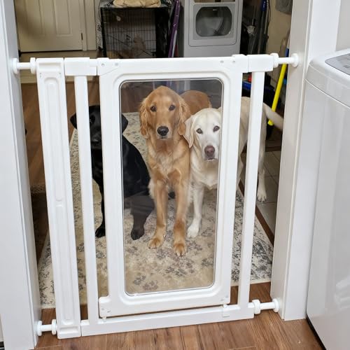 Auto Close Baby Gate for Stairs and Doorways, Pressure Mounted… at Amazon