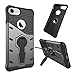 iPhone 7 Case, Remex Heavy Duty Shockproof Dual Layer Hybrid Armor Defender Full Body Protective Cover with 360 Degree Rotating Kickstand for Apple iPhone 7 (2017) (Black)