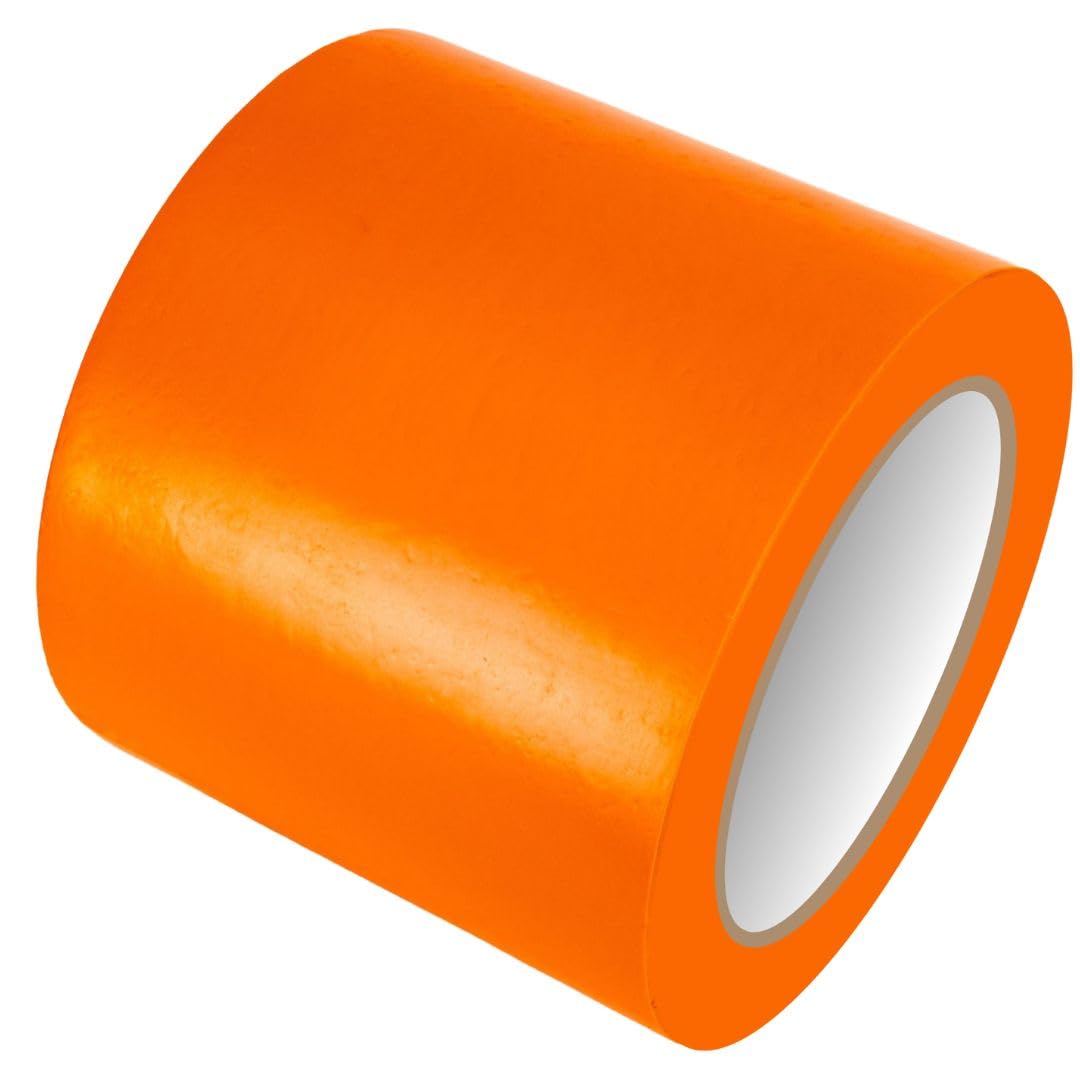 GTSE 100mm x 33m, Orange, Wide PVC Vinyl Floor Tape, 1 Roll, Safety Marking Tape, 0.15mm Thick, Suitable for Dance Floors, Gyms, Warehouse, Sports Industry — image 1
