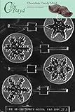 Cybrtrayd C151 Assorted Snowflakes Lolly Life of the Party Chocolate Candy Mold with Exclusive Cybrtrayd Copyrighted Chocolate Molding Instructions