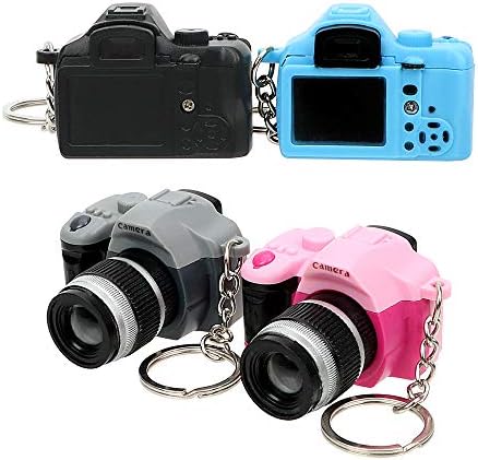 Jacana Boutique Mini Camera Shape Keychain Auto Accessories Car Ornament Funny Toy Keyring Key Chain Flash Light & Buzzle Key Ring Bag Pendant