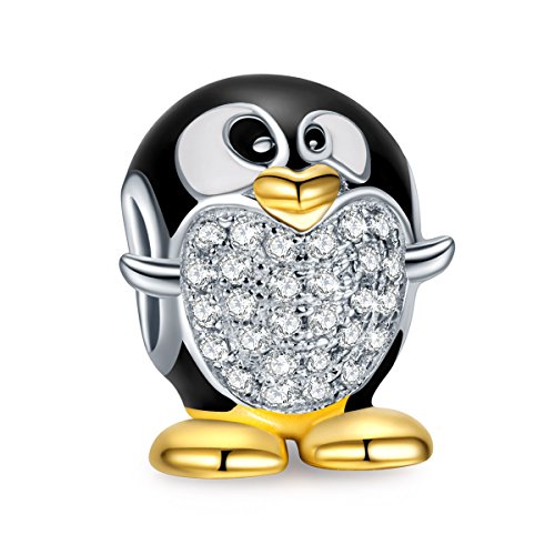 NinaQueen 925 Sterling Silver Penguin Animal Bead Charms fit pandöra charms for pandöra bracelets, birthday anniversary gifts for her teen girls kids women wife daughter mom