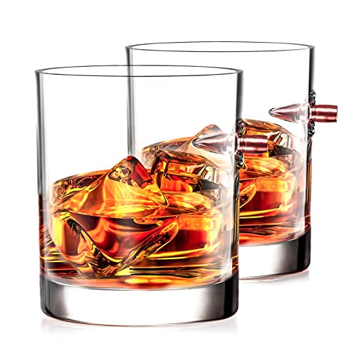 Whiskey Glasses, Kollea Bullet Whiskey Glasses Set of 2 .308 Bullet