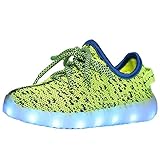 KNTOUDX Kid Boy Girl Upgraded USB Charging LED Light Sport Shoes Flashing Sneakers Slip-on