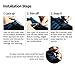 Winage Elastic No Tie Shoe Laces, One Size, Black/Blue