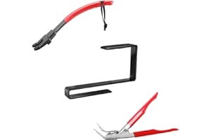 VANKEY Grill Grate Lifter Gripper kit (3 piece set) Perfect for Kamado Joe, Big Size Green Egg Primo Charcoal Grill BBQ Accessories, For Moving Cast Iron and Stainless Steel Grilling Nets