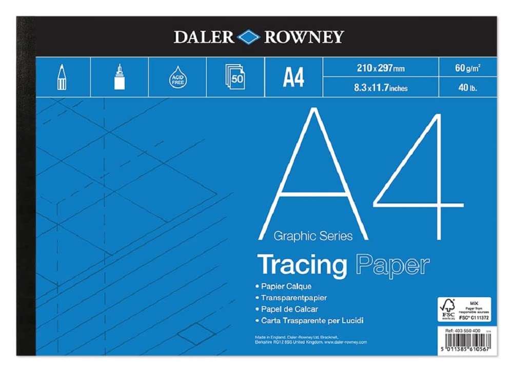 Graphic Series Tracing Pad A4 90G 50SH