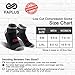 Low Cut Compression Socks for Men and Women(6 Pairs), No Show Ankle Running Socks Nano Socks with Arch Support for Plantar Fasciitis, Cyling, Athletic, Flight, Travel, Nurses. Black L/XL