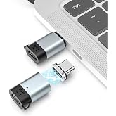 aucon USB C Magnetic Adapter 24 pin Straight 2 Pack PD 100W Fast Charging 10Gbs Data Transfer USB3.1