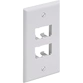 Panduit CFP4WH 1-Gang 4-Port Faceplate, White